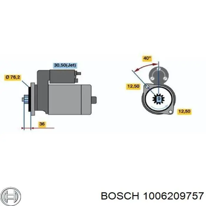 Бендикс стартера 1006209757 Bosch