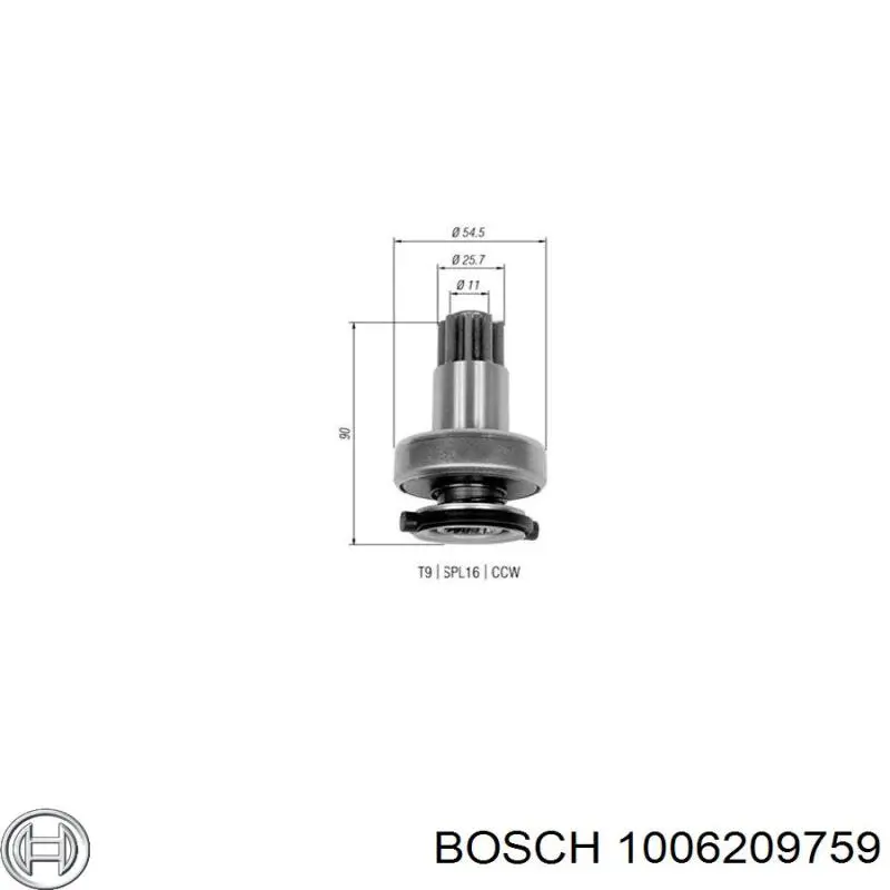 1006209759 Bosch Привод стартера