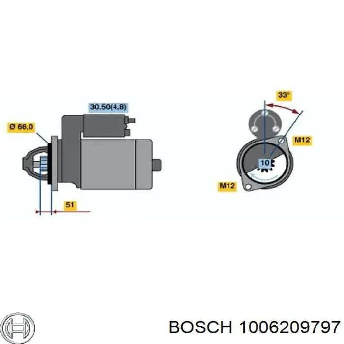 1006209797 Bosch бендикс стартера