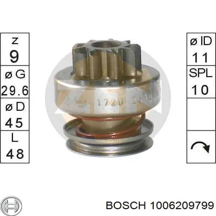 1006209799 Bosch бендикс стартера