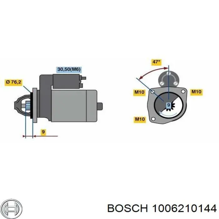 Бендикс стартера 1006210144 Bosch