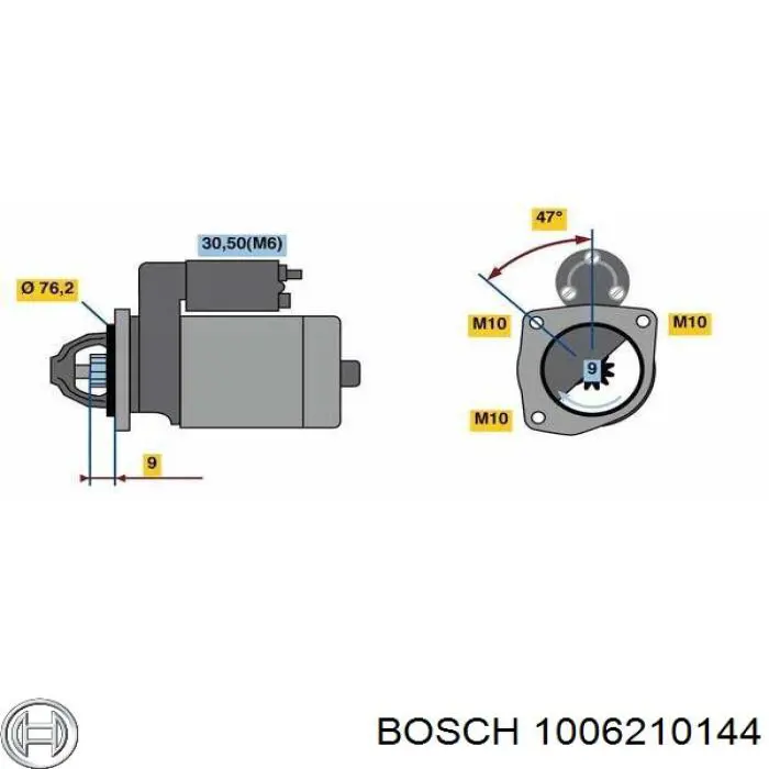 Bendix, motor de arranque 1006210144 Bosch