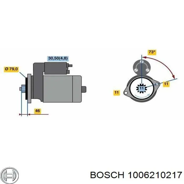 Бендикс стартера Bosch 1006210217