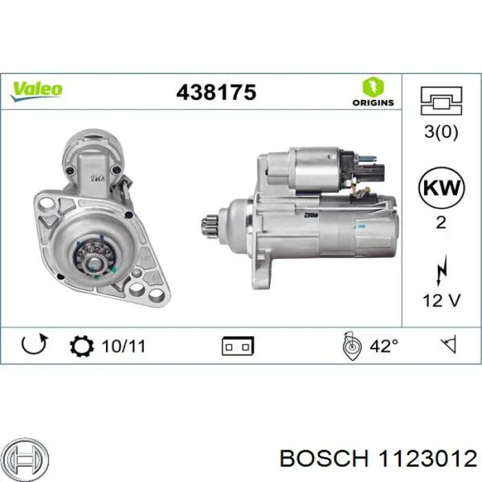 1123012 Bosch стартер