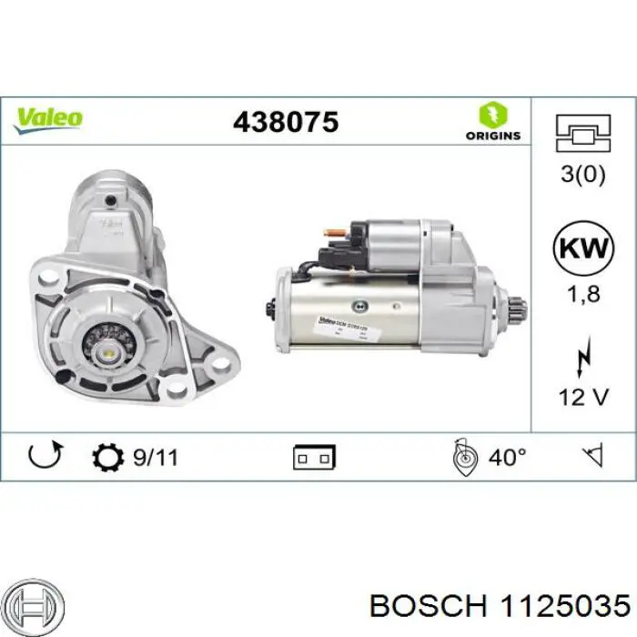1125035 Bosch стартер