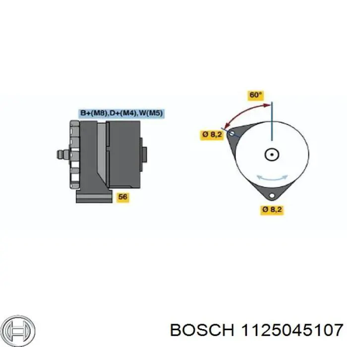 1125045107 Bosch Статор генератора