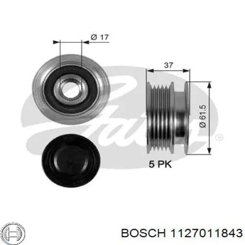 1127011843 Bosch шкив генератора