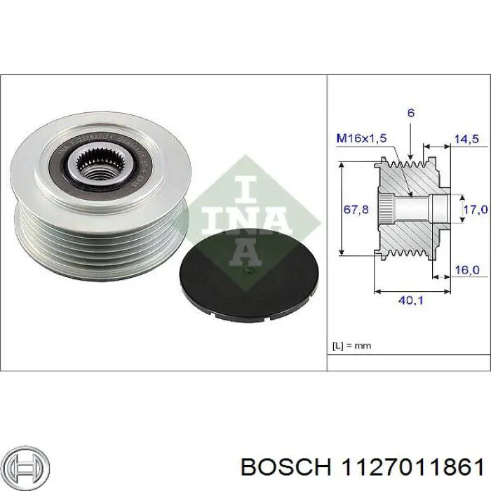 Шкив генератора Bosch 1127011861