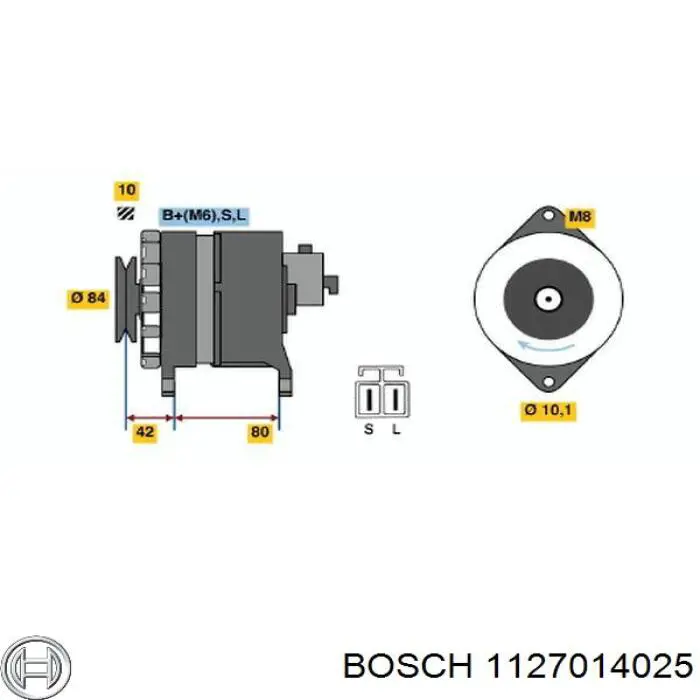 Щетка генератора Bosch 1127014025