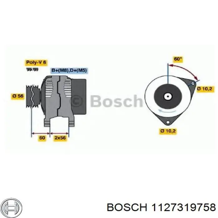 1127319758 Bosch Выпрямитель генератора
