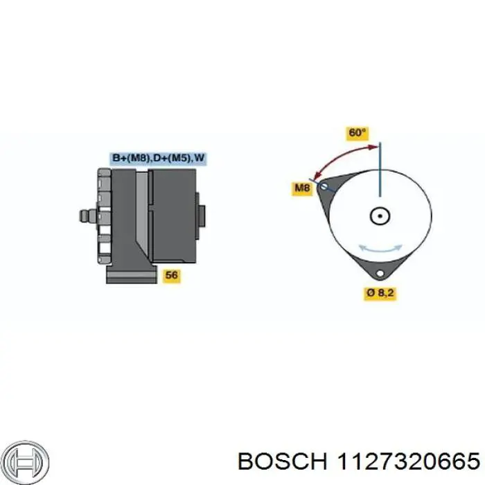 1127320665 Bosch мост диодный генератора