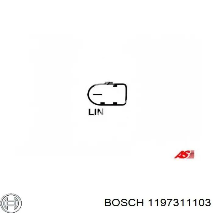 Купить 1197311103 Bosch Реле регулятор напряжения генератора