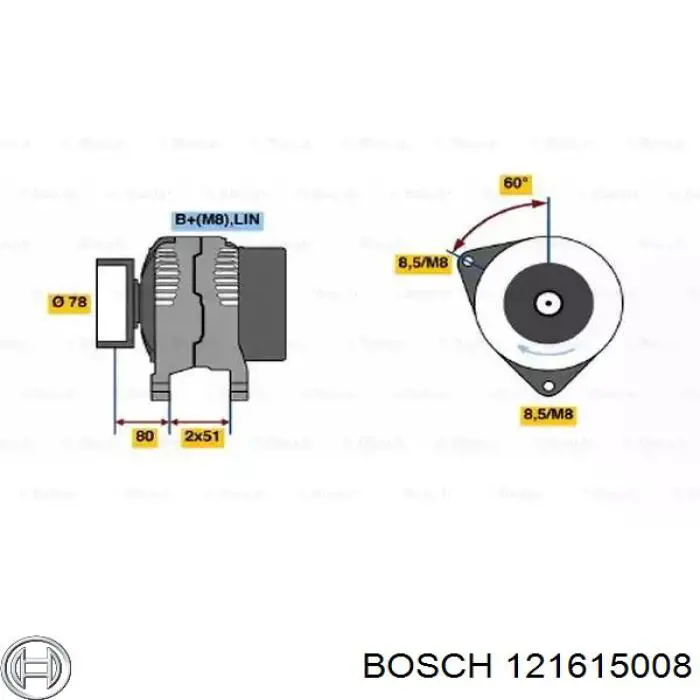 121615008 Bosch генератор