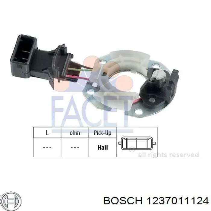 Sensor de efecto Hall 1237011124 Bosch