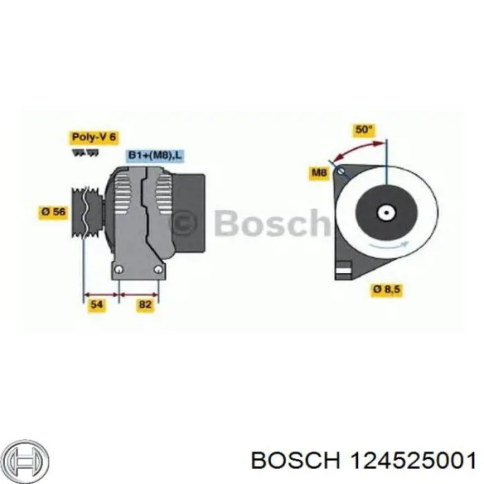 124525001 Bosch генератор