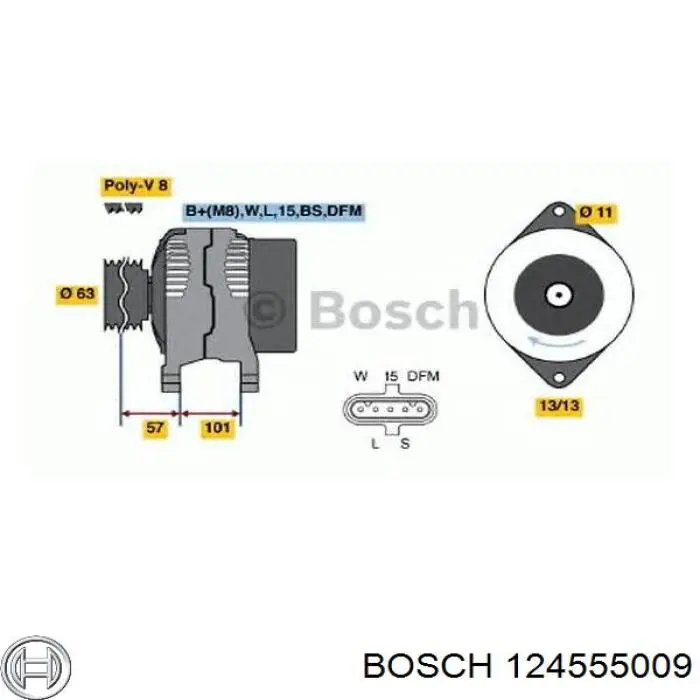 124555009 Bosch генератор