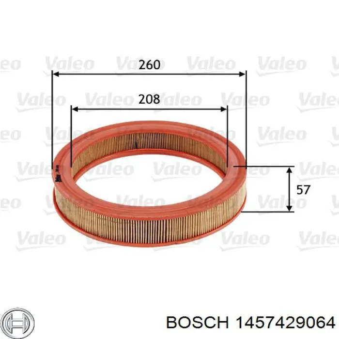 Filtro de aire 1457429064 Bosch