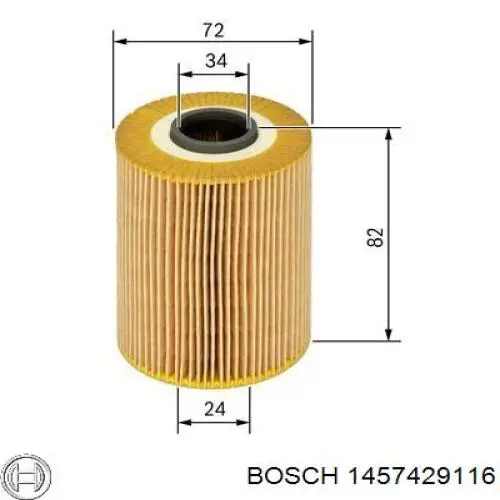 1457429116 Bosch масляный фильтр