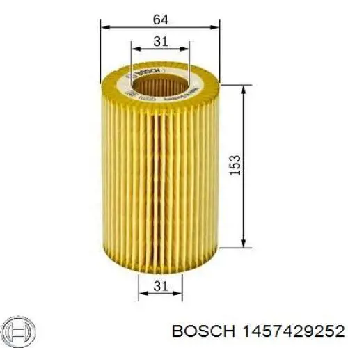 1457429252 Bosch Масляный фильтр двигателя