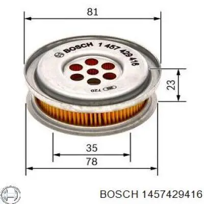 Фильтр воздушный гидроусилителя Bosch 1457429416