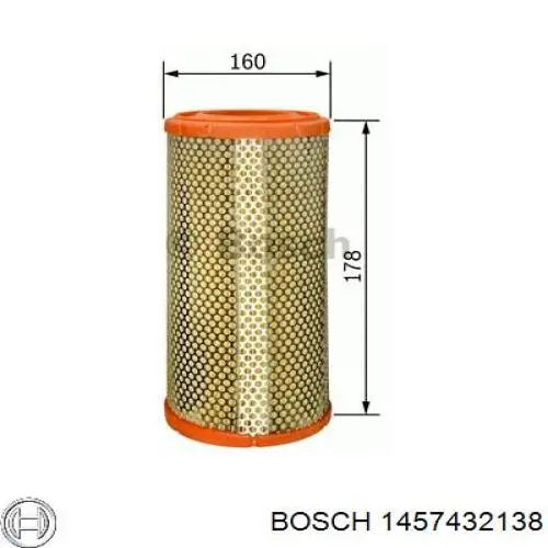 Фільтр повітряний 1457432138 Bosch