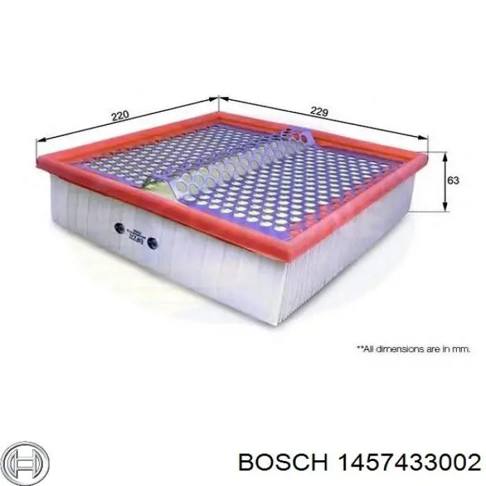 Купить 1457433002 Bosch Автомобильный фильтр воздуха
