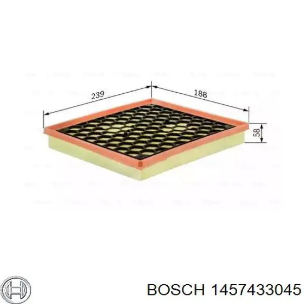 1 457 433 045 Bosch воздушный фильтр