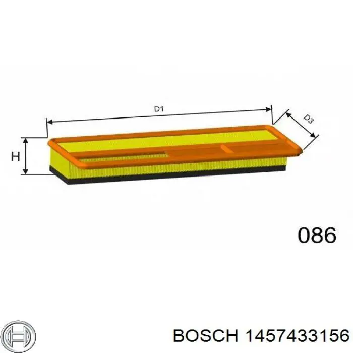 Элемент воздушного фильтра Bosch 1457433156 цена, от 8.67 USD