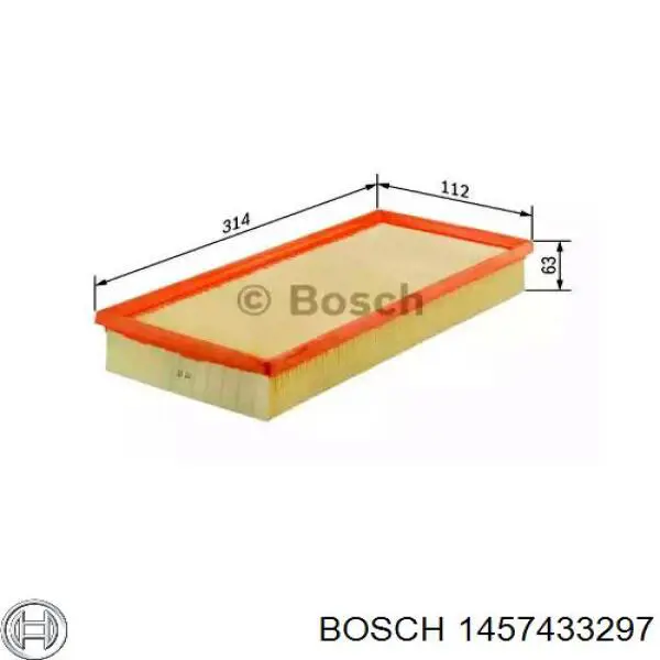 1 457 433 297 Bosch воздушный фильтр