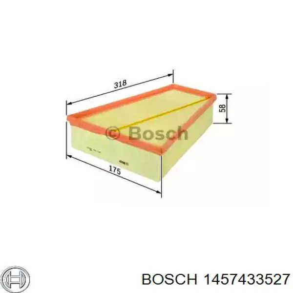 Воздушный фильтр 1457433527 Bosch