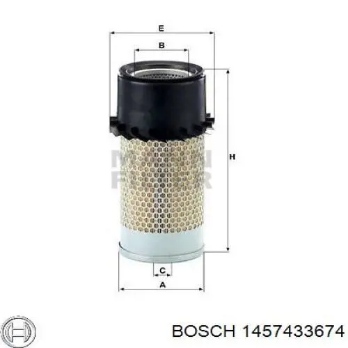 1457433674 Bosch Воздушный фильтр двигателя