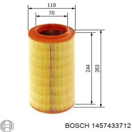 1457433712 Bosch Воздушный фильтр двигателя