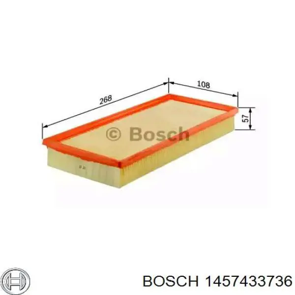1 457 433 736 Bosch воздушный фильтр