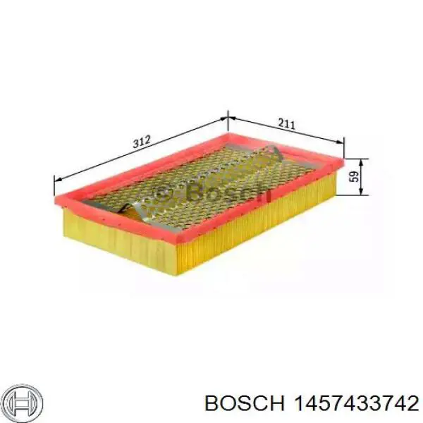 1457433742 Bosch воздушный фильтр