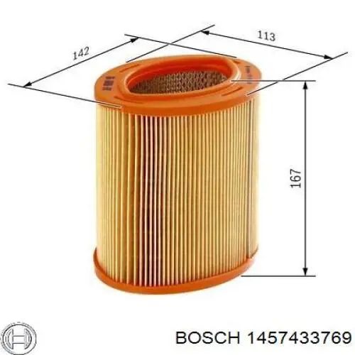 1 457 433 769 Bosch воздушный фильтр