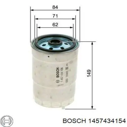 Filtro combustible 1457434154 Bosch