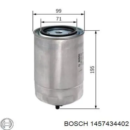 Filtro combustible 1457434402 Bosch