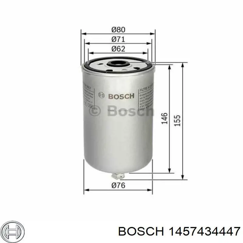 Filtro combustible 1457434447 Bosch