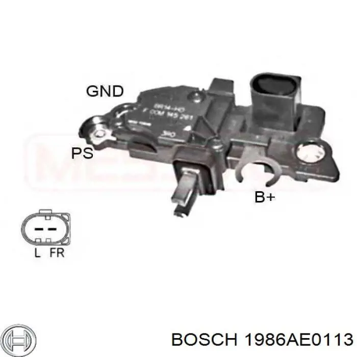 1986AE0113 Bosch реле-регулятор генератора (реле зарядки)