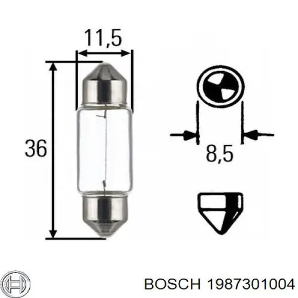 1 987 301 004 Bosch лампочка