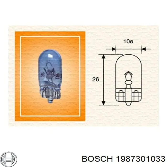 Лампочка плафону освітлення салону/кабіни 1987301033 Bosch