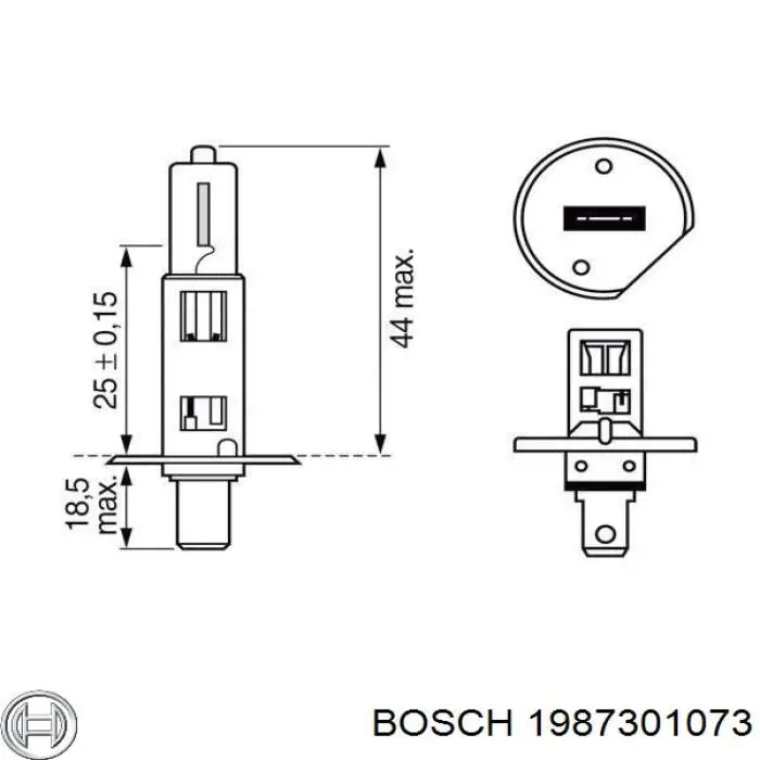 Галогенная автолампа Bosch H1 P14,5s 12V 1987301073