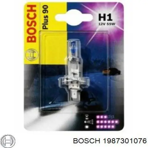 Bombilla halógena 1987301076 Bosch