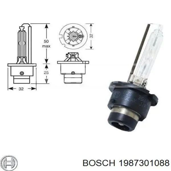 Bombilla halógena 1987301088 Bosch