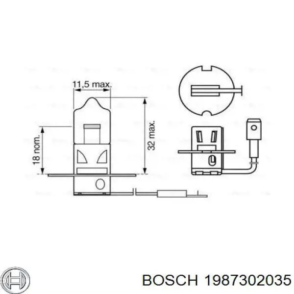 Лампочка галогенная Bosch 1987302035