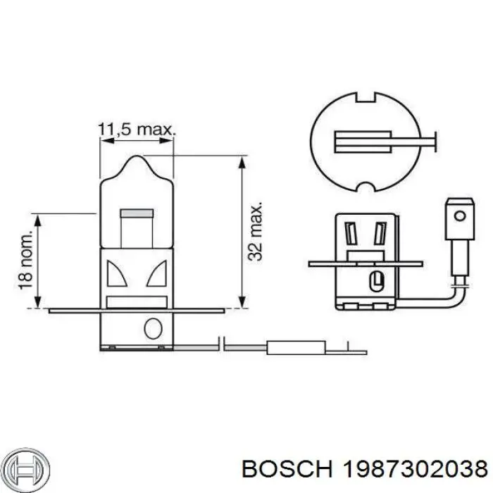 Bombilla halógena 1987302038 Bosch