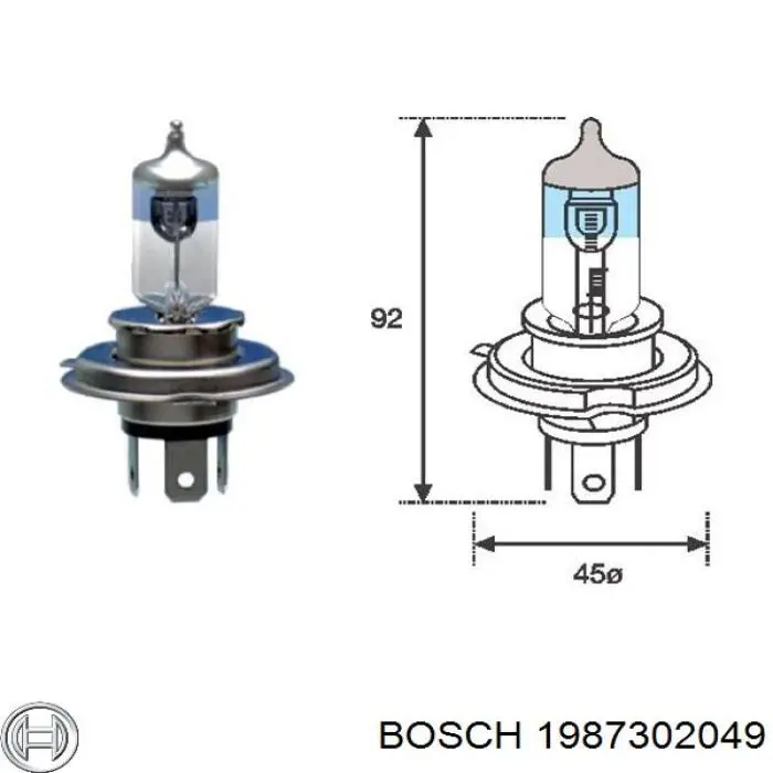 Лампочка галогенная 1987302049 Bosch