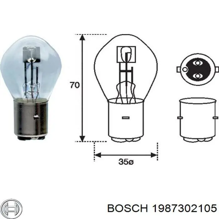 Лампочка BOSCH 1987302105