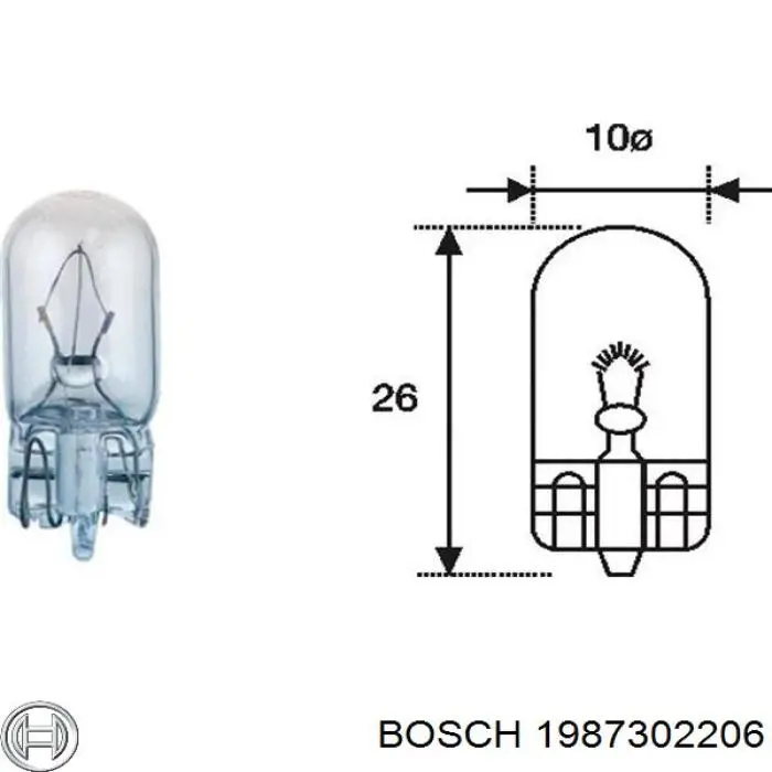 Лампочка освещения салона 1987302206 Bosch