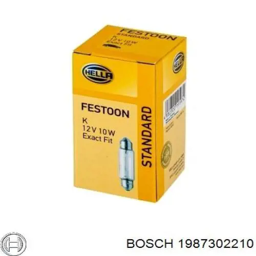 1987302210 Bosch Лампочка плафона освещения салона/кабины
